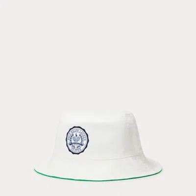 Polo Ralph Lauren Kids' Ralph Lauren Us Open Reversible Chino Bucket Hat In White
