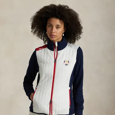 Polo Ralph Lauren Ralph Lauren U.s. Ryder Cup Hybrid Quilted Jacket In White