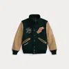 Polo Ralph Lauren Embroidered-logo Bomber Jacket In Green