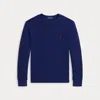 Polo Ralph Lauren Kids' Ralph Lauren Waffle-knit Cotton Long-sleeve Tee In Blue