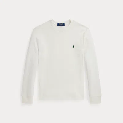 POLO RALPH LAUREN RALPH LAUREN WAFFLE-KNIT COTTON LONG-SLEEVE TEE