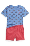 Polo Ralph Lauren Ralph Lauren Wagon Print Cotton T-shirt & Shorts Set In Woody Toss Print