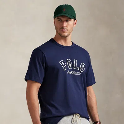 Polo Ralph Lauren Ralph Lauren Western-logo Jersey T-shirt In Blue