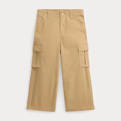 Polo Ralph Lauren Kids' Ralph Lauren Wide-leg Chino Cargo Pant In Nude