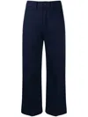 Polo Ralph Lauren Ralph Lauren Wide-leg Cropped Chinos In Navy