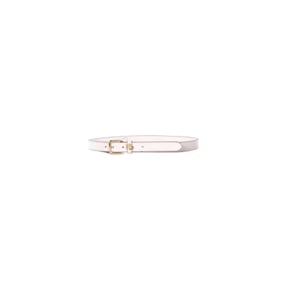 Polo Ralph Lauren Ralph Lauren Woman Belt 412968763 010 Lgo Kpper 25 Belt Skinny White