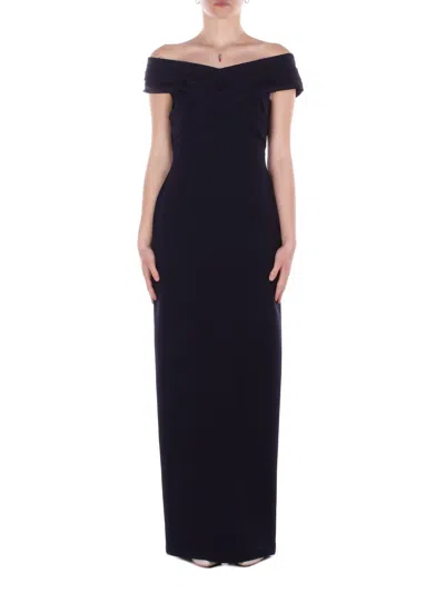 Polo Ralph Lauren Ralph Lauren Woman Dress 253936391 003 Irene Long Sleeve Gown Blue In Black