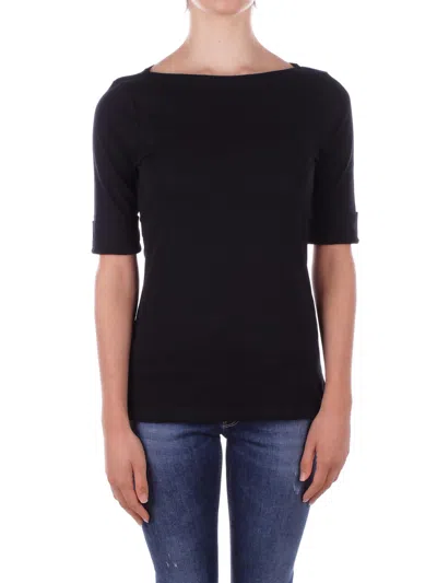 Polo Ralph Lauren Ralph Lauren Woman Knit 200654963 001 Judy Elbow Sleeve Knit Black In Transparent