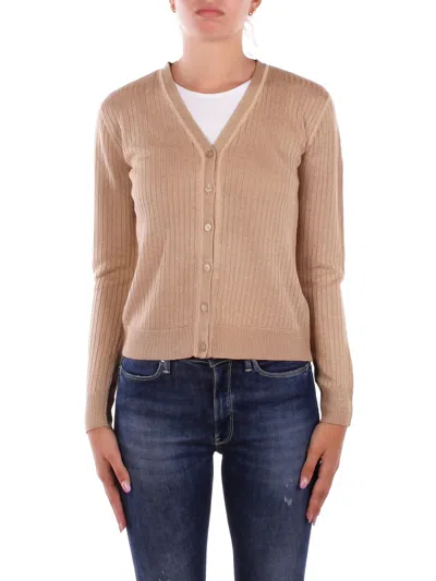 Polo Ralph Lauren Ralph Lauren Woman Knit 200971350 001 Denzel-long Sleeve-cardigan Tan In Other