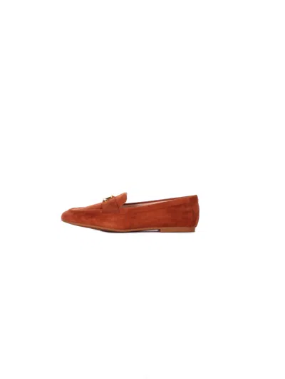 Polo Ralph Lauren Ralph Lauren Woman Moccassini 802946809 014 Have Ii Flats Loafer Tan In Orange