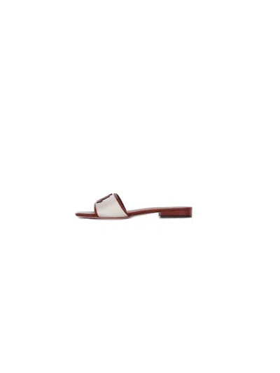 Polo Ralph Lauren Ralph Lauren Woman Sandals 802p04395 003 Slide Everley Sld2 Sandals Sli Tan In White