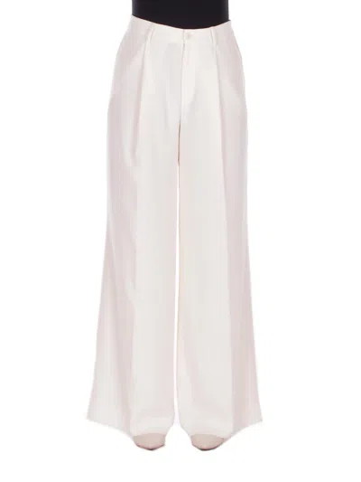 Polo Ralph Lauren Ralph Lauren Woman Trousers 200p03582 001 Kirahn Full Lenght Pleated Cream In Other