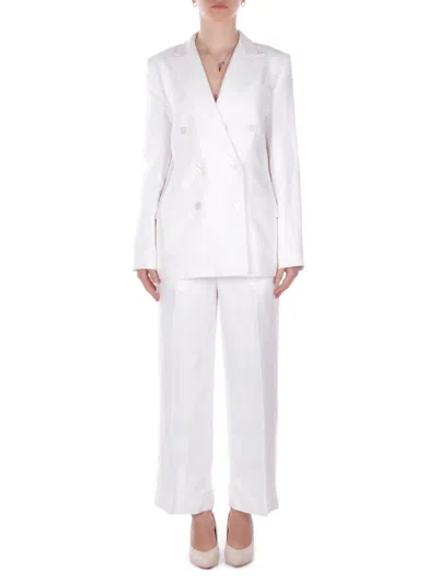 Polo Ralph Lauren Ralph Lauren Woman Trousers 200p08107 001 Sendon Cropped Pleated White In Transparent