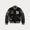 Polo Ralph Lauren Ralph Lauren Wool-blend Letter Jacket In Black