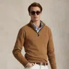 Polo Ralph Lauren Ralph Lauren Wool Quarter-zip Sweater In Brown