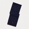 Polo Ralph Lauren Navy Boys' Logo-embroidered Wool Scarf L/xl In Blue