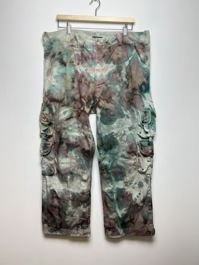 Pre-owned Polo Ralph Lauren Ralph Laurent Tie Dye Cargo Camo Multipocket Army Pants
