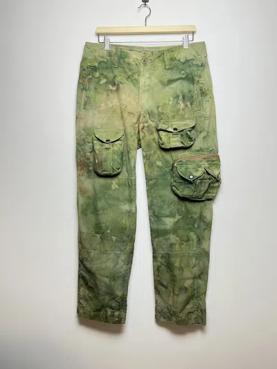 Pre-owned Polo Ralph Lauren Ralph Laurent Tie Dye Cargo Camo Multipocket Army Pants