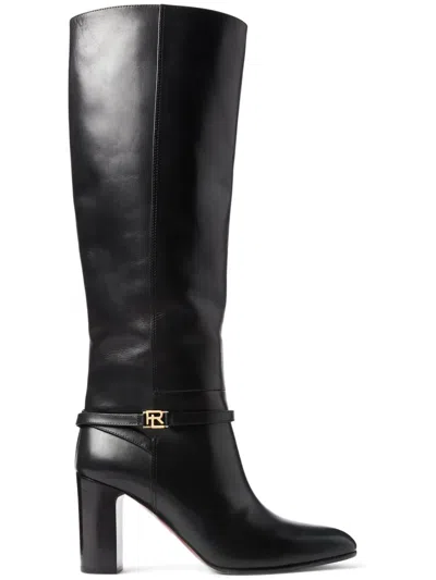 Polo Ralph Lauren Raygan 75mm Pointed-toe Boots In Black