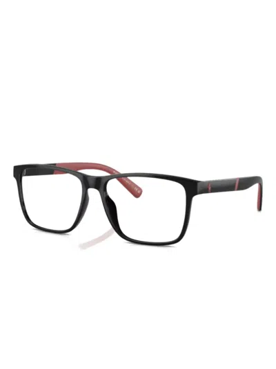 Polo Ralph Lauren Rectangle-frame Glasses In Black