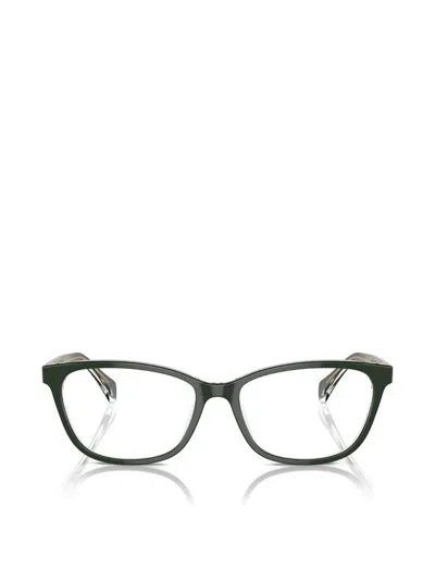 Polo Ralph Lauren Rectangle-frame Glasses In Green