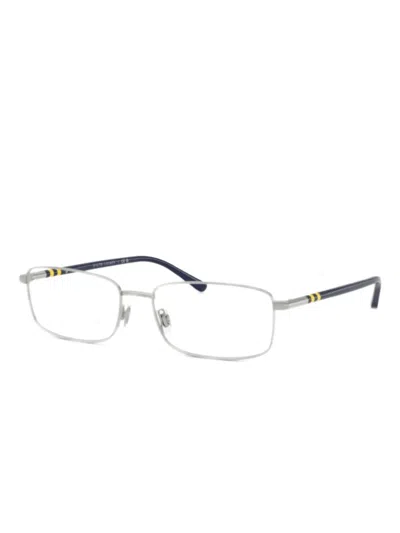 Polo Ralph Lauren Rectangle-frame Glasses In Silver