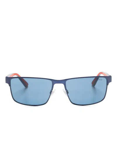 Polo Ralph Lauren Rectangle-frame Sunglasses In Blue