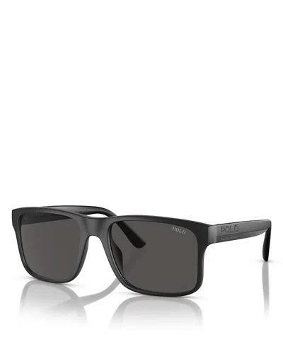 Polo Ralph Lauren Rectangle Sunglasses, 57mm In Black