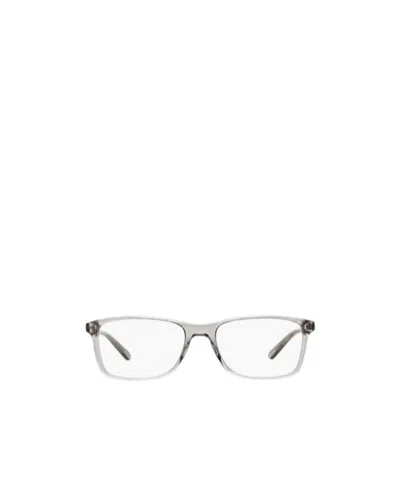 Polo Ralph Lauren Rectangular Frame Glasses In Gray