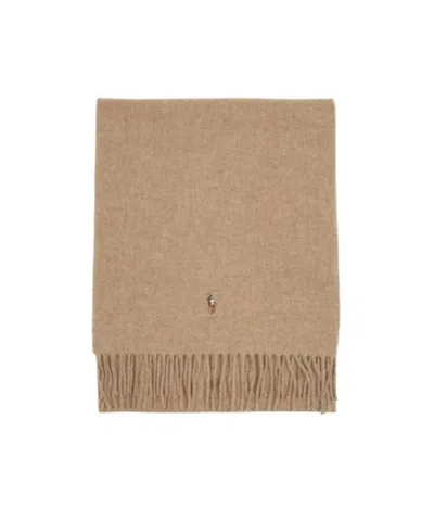 Polo Ralph Lauren Rectangular Scarf In Brown