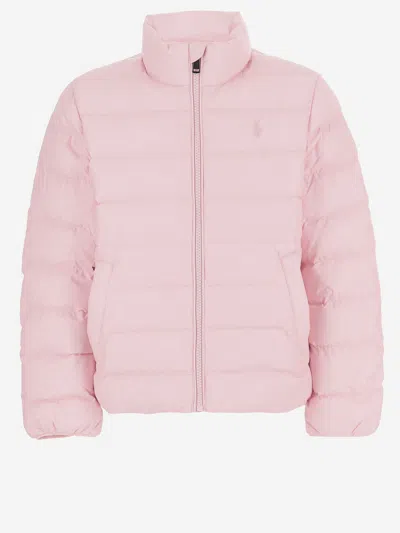 Polo Ralph Lauren Recycled Nylon Padded Down Jacket In Pink