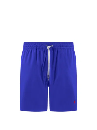 Polo Ralph Lauren Recycled Nylon Swim Trunks With Embroidered Logo In Multi