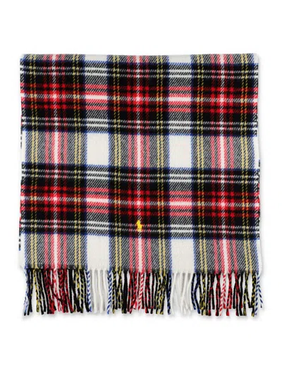 POLO RALPH LAUREN POLO RALPH LAUREN RECYCLED WOOL TARTAN SCARF WITH LOGO