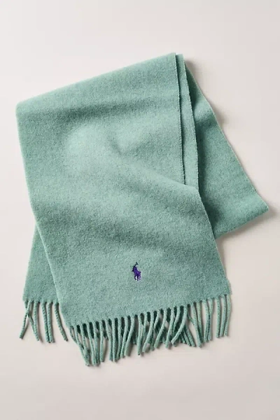 Polo Ralph Lauren Recycled Wool-blend Scarf In Green