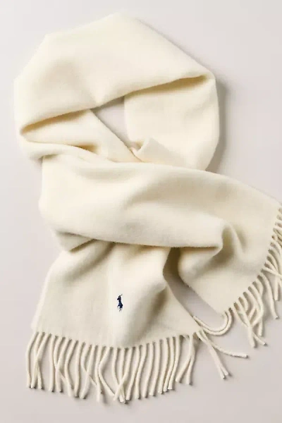 Polo Ralph Lauren Recycled Wool-blend Scarf In Neutral