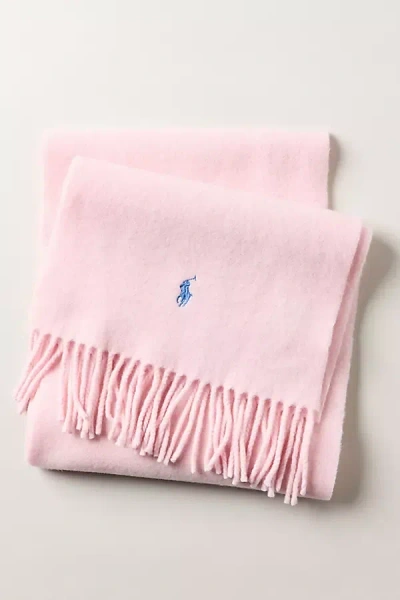 Polo Ralph Lauren Recycled Wool-blend Scarf In Pink