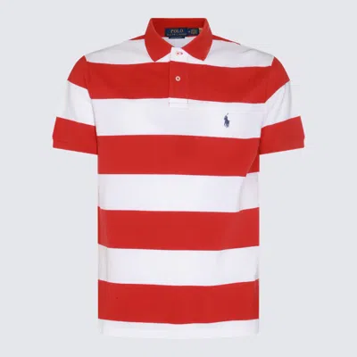 Polo Ralph Lauren Red And White Cotton Polo Shirt In Post Red/white