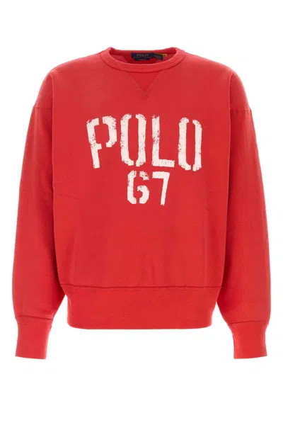 Polo Ralph Lauren Red Cotton Blend Sweatshirt