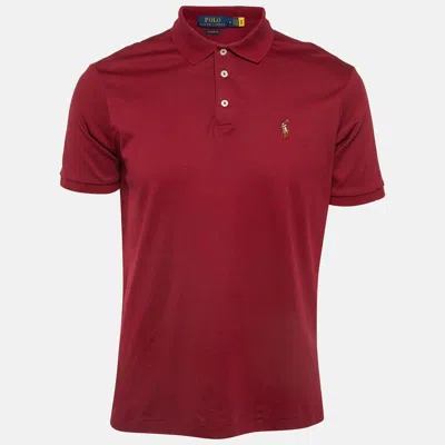 Pre-owned Polo Ralph Lauren Red Cotton Jersey Classic Fit Polo T-shirt M