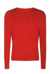 Polo Ralph Lauren Red Cotton Knitwear In Red
