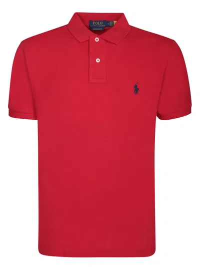Polo Ralph Lauren Red Cotton Piquet Polo Shirt By