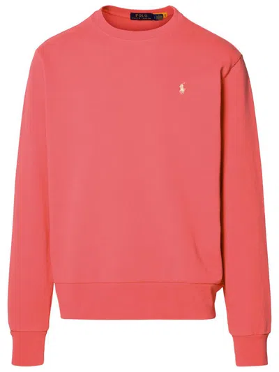 Polo Ralph Lauren Crewneck Logo Sweatshirt In Pink