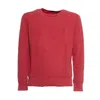 Polo Ralph Lauren Red Cotton Sweatshirt With Exclusive Embroidered Logo In Red