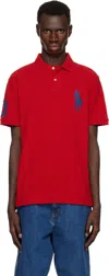 Polo Ralph Lauren Custom Slim Fit Big Pony Mesh Polo Shirt In Rl 2000 Red