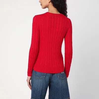 Polo Ralph Lauren Red Fleece Cotton Polo