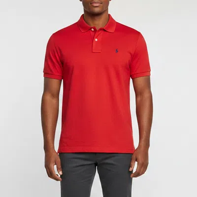 Pre-owned Polo Ralph Lauren Red Logo Detail Jersey Performance Polo T-shirt Xl