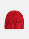 Polo Ralph Lauren Red Wool Blend Beanie In Red