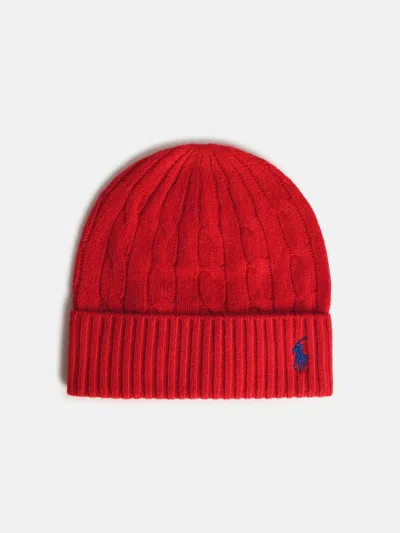 Polo Ralph Lauren Red Wool Blend Beanie