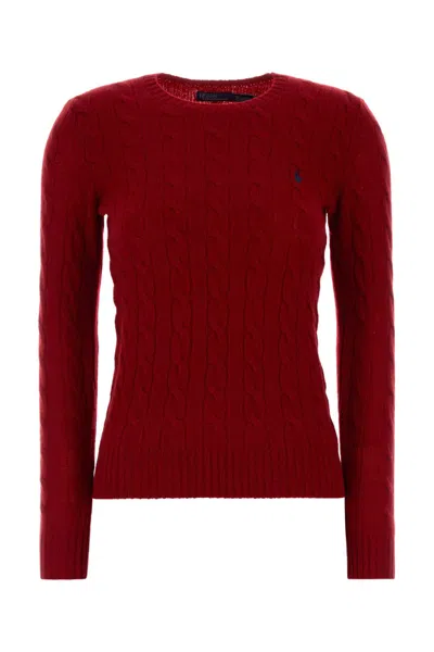 POLO RALPH LAUREN POLO RALPH LAUREN RED WOOL BLEND SWEATER