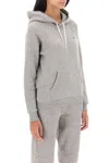 Polo Ralph Lauren Grey Hoodie With Drawstring Hood And Pony Embroidery On The Front In Cotton Blend Woman In Grey